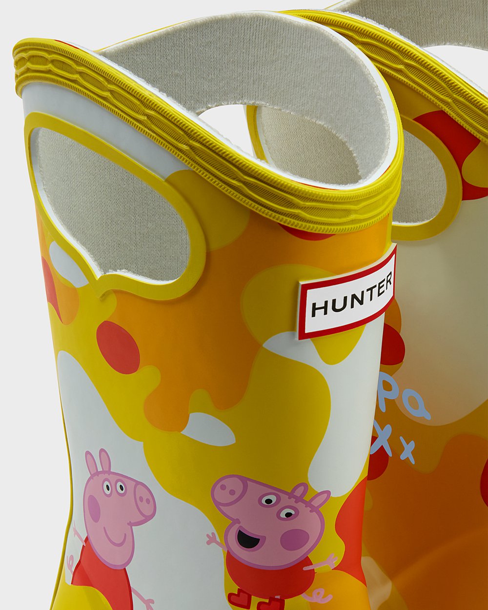 Hunter Dječje Gumene Čizme Žute Original First Peppa Pig Grab Handle Hrvatska 9185-JOKWG